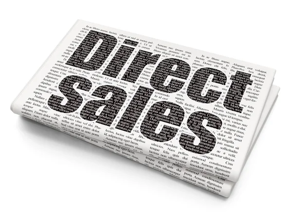 Marketing concept: Direct Sales on Newspaper background — 图库照片