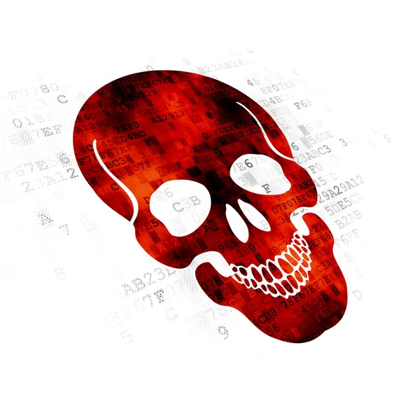 Healthcare concept: Scull on Digital background — Stock Photo, Image