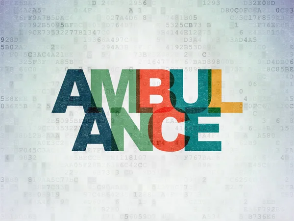 Medizinkonzept: Krankenwagen auf digitalem Papier — Stockfoto