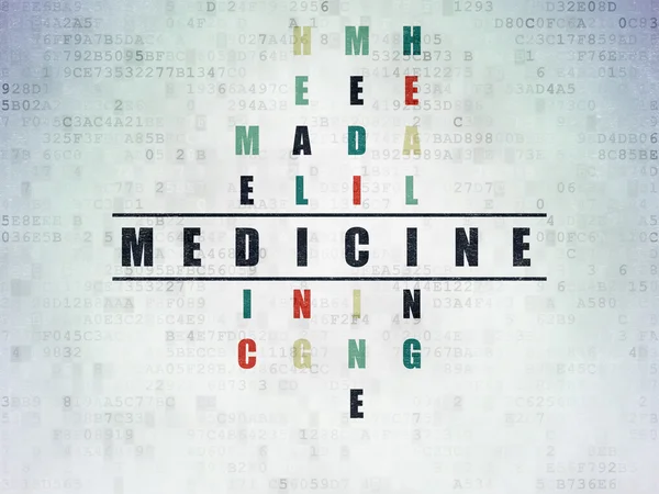 건강 개념: 크로스 워드 퍼즐에 의학 — 스톡 사진