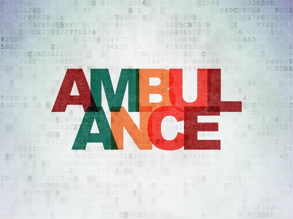 Healthcare concept: Ambulance on Digital Paper background — 스톡 사진