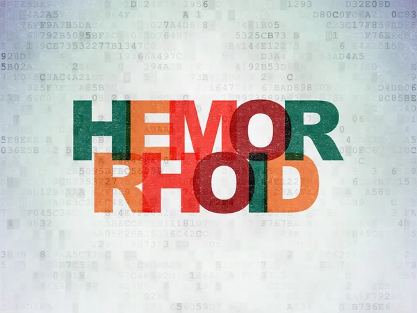 Healthcare concept: Hemorrhoid on Digital Paper background — Stockfoto