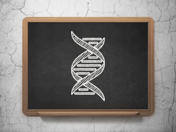 Science concept: DNA on chalkboard background — ストック写真