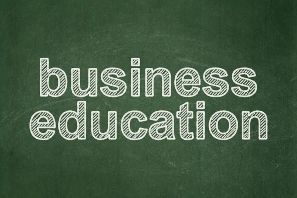 Concept d'étude : Business Education sur fond de tableau — Photo