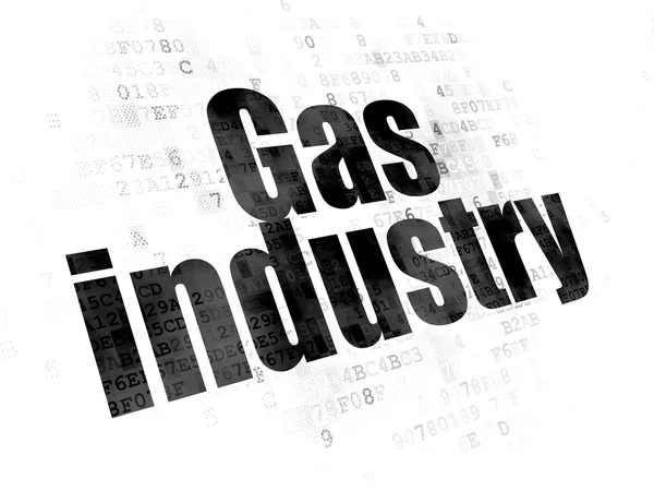 Концепция отрасли: газовая промышленность на цифровом фоне — стоковое фото