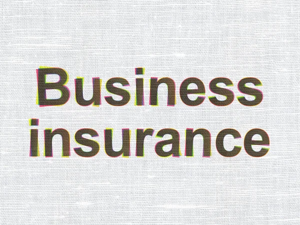 Insurance concept: Business Insurance on fabric texture background — 스톡 사진