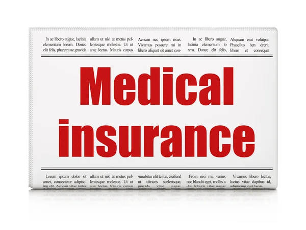 Insurance concept: newspaper headline Medical Insurance — ストック写真