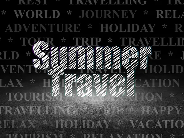 Conceito de turismo: Verão Viajar no quarto escuro grunge — Fotografia de Stock