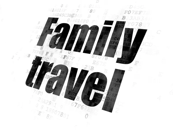 Tourism concept: Family Travel on Digital background — Zdjęcie stockowe