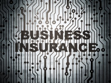 Insurance concept: circuit board with Business Insurance