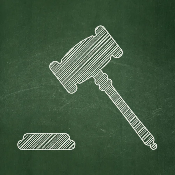 Law concept: Gavel on chalkboard background — Stock Photo, Image