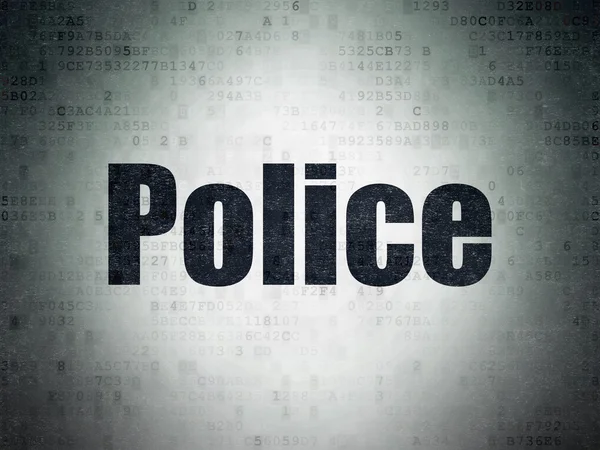 Pojęcie prawa: Policja na tle papier Digital — Zdjęcie stockowe