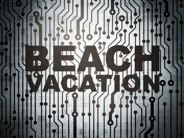 Tourism concept: circuit board with Beach Vacation — Stok fotoğraf