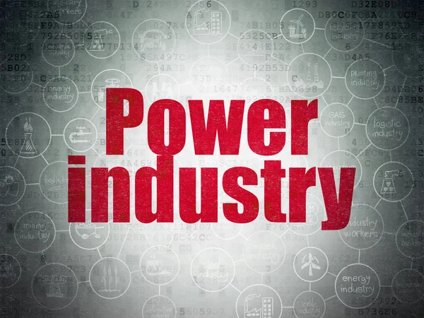 Branchenkonzept: Energiewirtschaft auf digitalem Papierhintergrund — Stockfoto