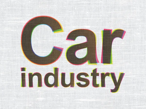 Industry concept: Car Industry on fabric texture background — Stockfoto