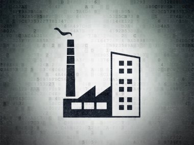 Industry concept: Industry Building on Digital Paper background