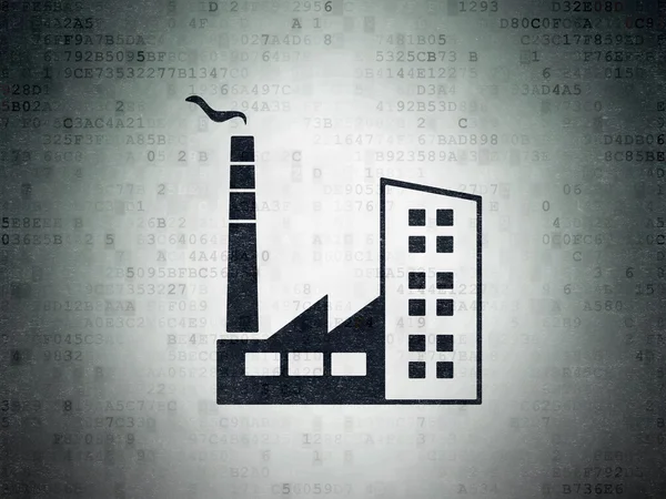 Industry concept: Industry Building on Digital Paper background — Stockfoto