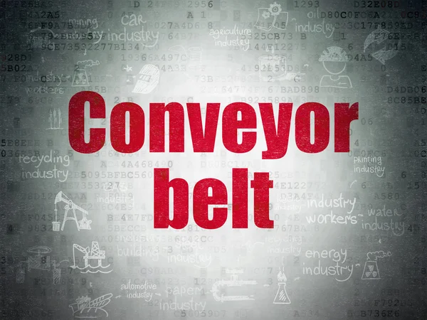 Industry concept: Conveyor Belt on Digital Paper background — 图库照片