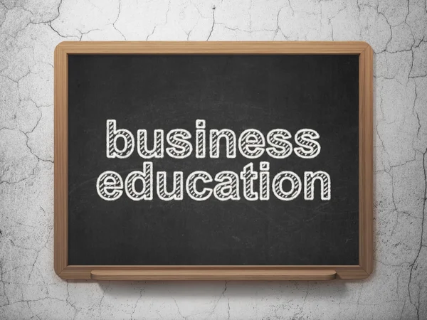 Studying concept: Business Education on chalkboard background — 图库照片