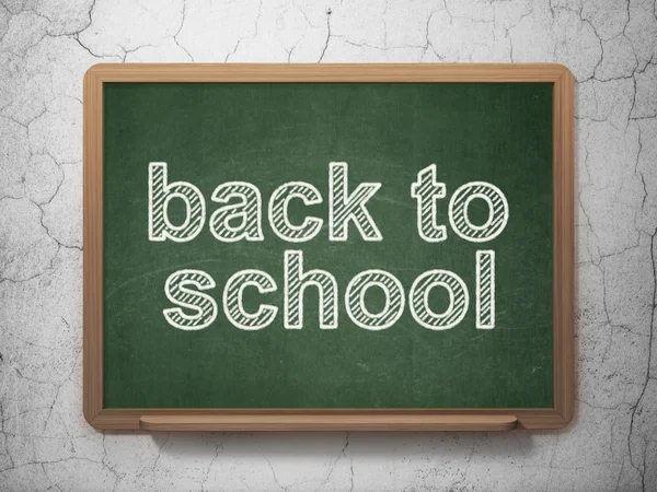 Learning concept: Back to School on chalkboard background — Stock fotografie