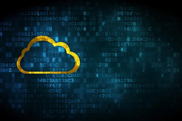 Cloud computing concept: Cloud op digitale achtergrond — Stockfoto