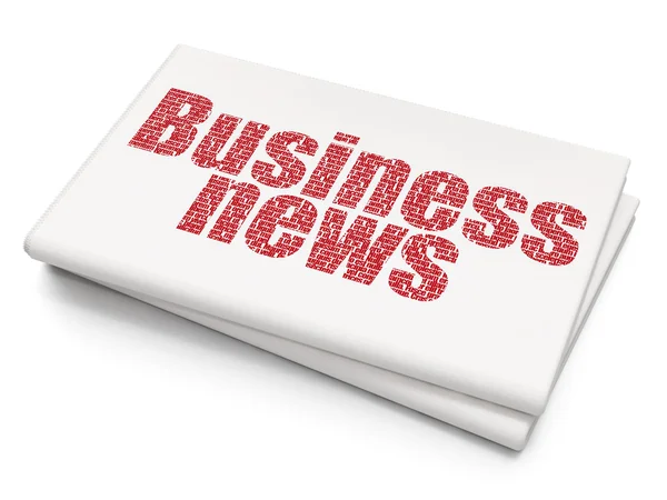 Concetto di notizie: Business News su sfondo Blank Newspaper — Foto Stock