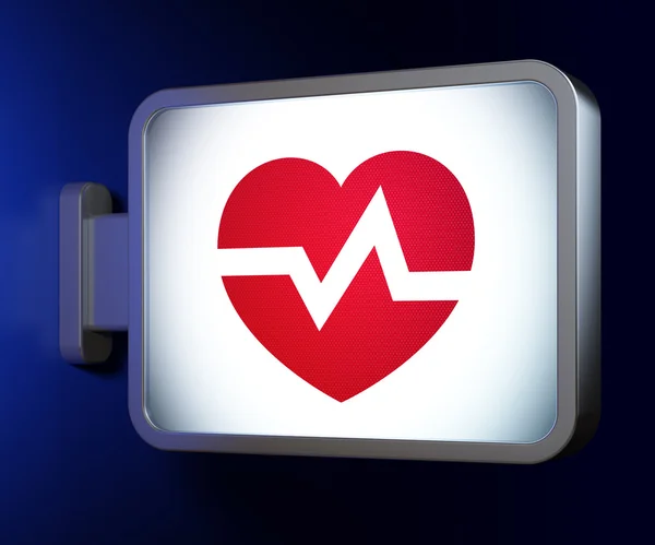 Gesundheitskonzept: Herz auf Werbetafel — Stockfoto