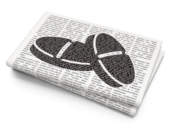Health concept: Pills on Newspaper background — Stock Photo, Image