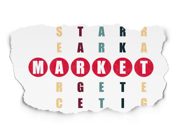 Marketing koncept: marknaden för korsord — Stockfoto