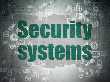 Privacy concept: Security Systems on Digital Paper background