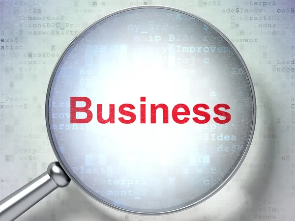 Conceito de negócio: Negócios com vidro óptico — Fotografia de Stock