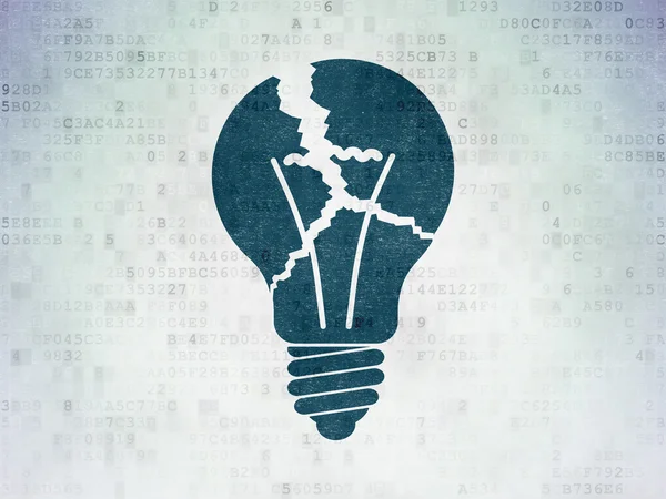 Finance concept: Light Bulb on Digital Paper background — Stock Photo, Image