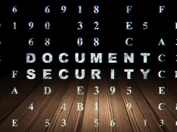 Concetto di sicurezza: Document Security in grunge dark room — Foto Stock