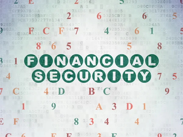 Schutzkonzept: Finanzielle Sicherheit auf digitalem Papier — Stockfoto