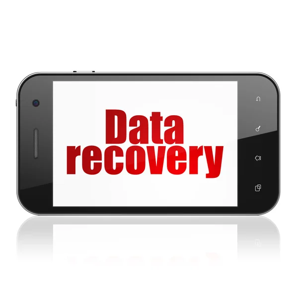 Data concept: Smartphone with Data Recovery on display — Stok fotoğraf