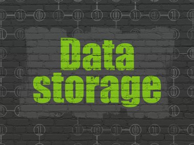 Veri kavramı: duvar arka plan üzerinde veri depolama