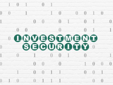Güvenlik kavramı: duvar arka plan üzerinde yatırım güvenliği