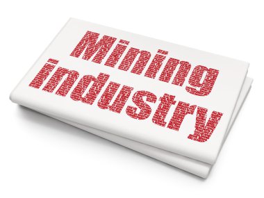 Manufacuring concept: Mining Industry on Blank Newspaper background