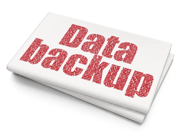 Data concept: Data Backup on Blank Newspaper background — Stock Photo, Image