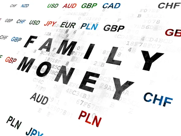 Currency concept: Family Money on Digital background — 图库照片
