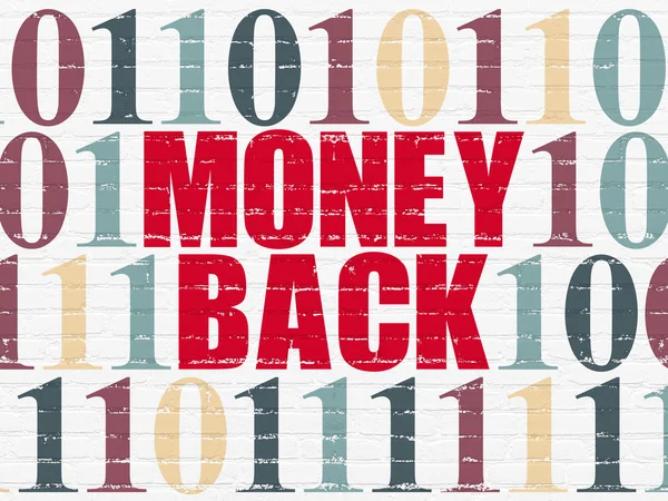 Concetto di finanza: Money Back su sfondo muro — Foto Stock