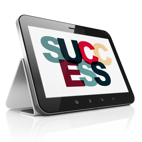 Concepto de negocio: Tablet Computer con éxito en pantalla —  Fotos de Stock