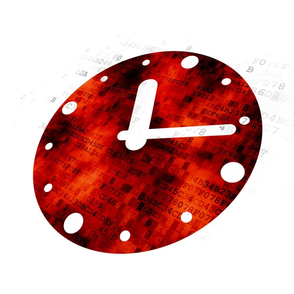 Time concept: Clock on Digital background — Stock Photo, Image