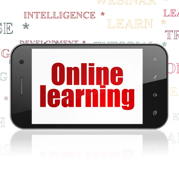 Education concept: Smartphone with Online Learning on display — Stockfoto