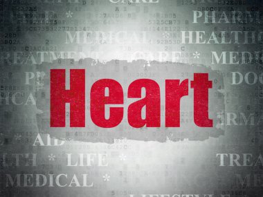 Healthcare concept: Heart on Digital Paper background