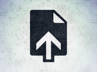Web development concept: Upload on Digital Paper background