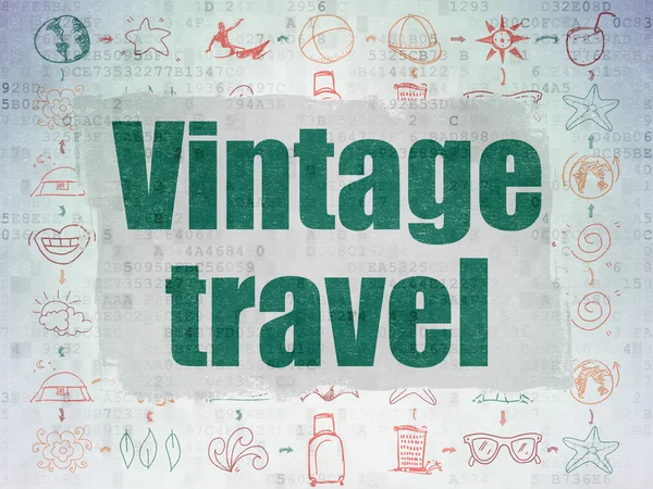 Tourism concept: Vintage Travel on Digital Paper background — Stock Photo, Image