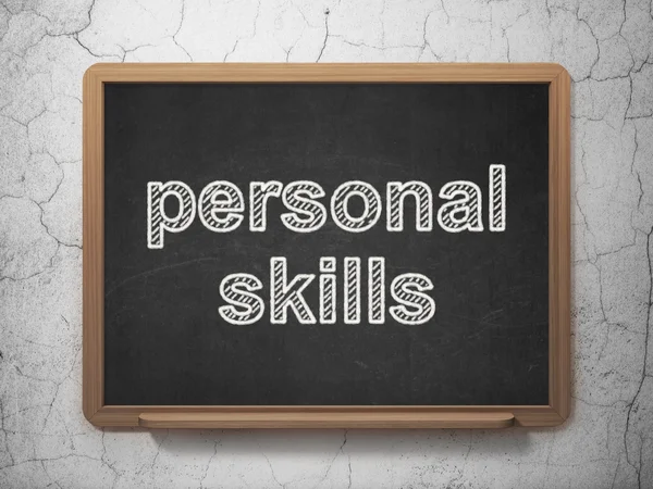 Learning concept: Personal Skills on chalkboard background — Stock Photo, Image