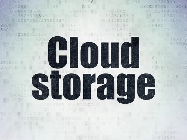 Concepto de red en la nube: almacenamiento en la nube sobre fondo de papel digital — Foto de Stock