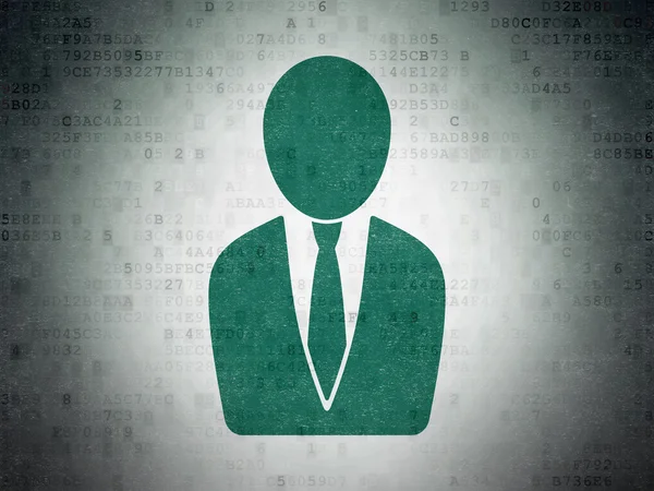 Marketing concept: Business Man on Digital Paper background — Stockfoto